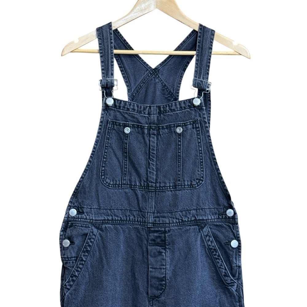 We The Free Black / Gray Denim Bib Overalls Size 27 #2250 - Picture 5 of 8
